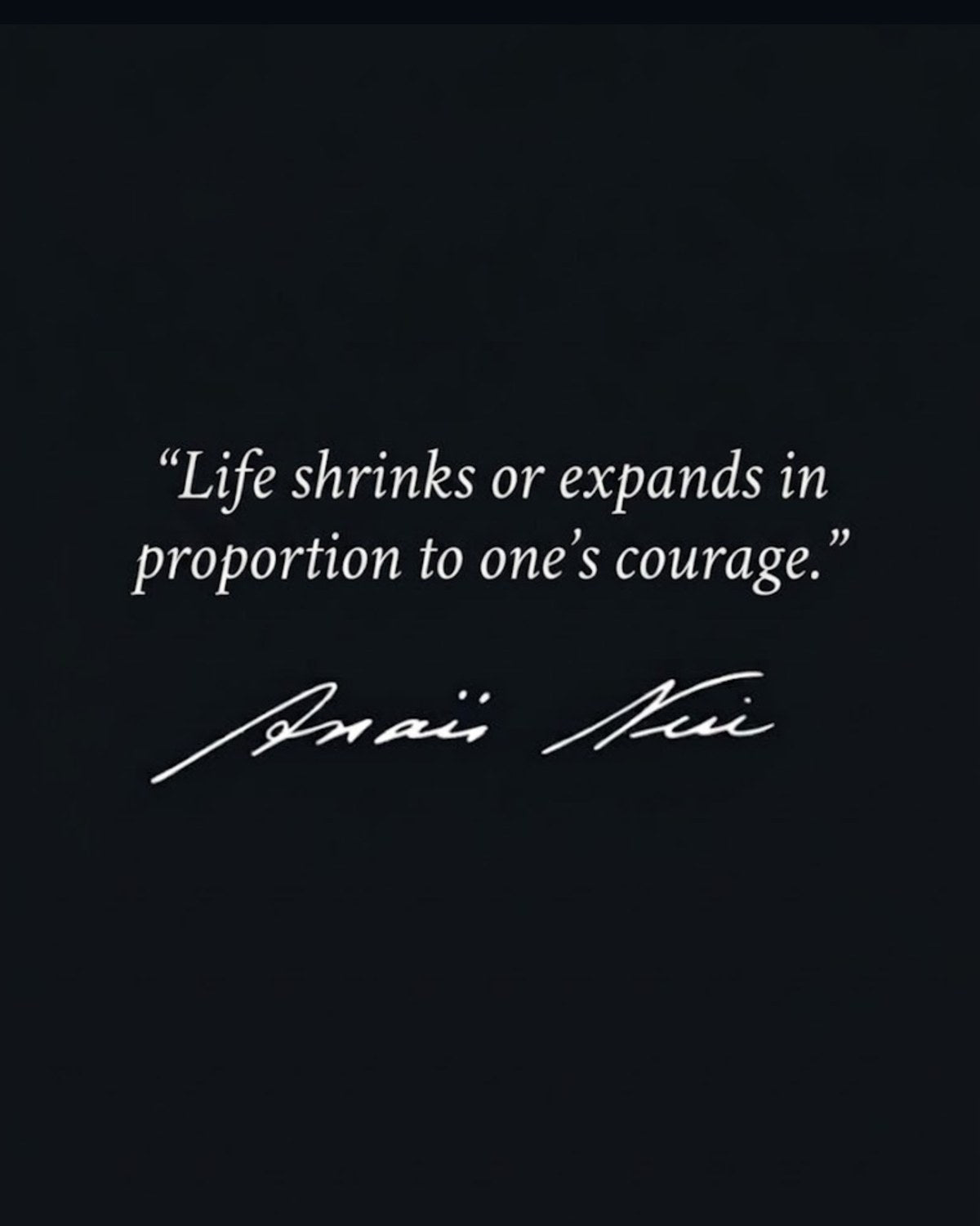 LIFE SHRINKS OR EXPANDS
